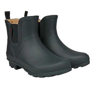 Chooka Plush Fur Lined Chelsea Rain Boots 7 EUC